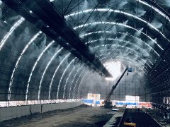 天津榮程聯(lián)合鋼材車間降塵噴淋安裝